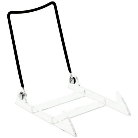 Gibson Holders 3PL Adjustable Black Wire and Clear Acrylic Display Easel, 3.875" W x 5.375" D x 5.25" H, Pack of 12