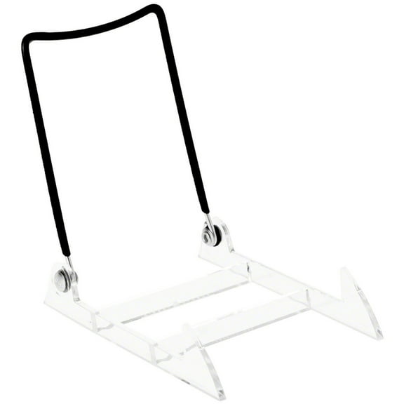 Gibson Holders 3PL Adjustable Black Wire and Clear Acrylic Display Easel, 3.875" W x 5.375" D x 5.25" H, Pack of 2