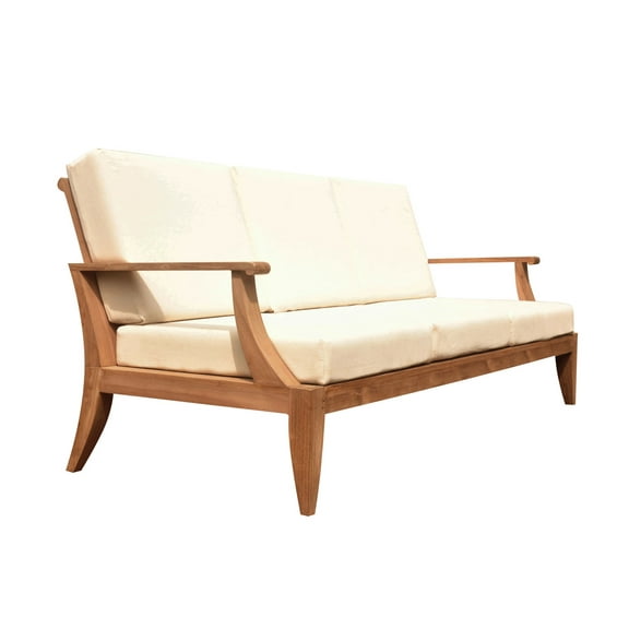 Lagos 1 Pc Lounge Chair Set: Lounge Chair With Cushions in Sunbrela Fabric #57003 Canvas White