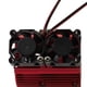 thumbnail image 3 of Disipador de calor para motor de coche eléctrico RC, ventilador doble, radiador de motor universal de alta velocidad para rojo, 3 of 9