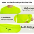 thumbnail image 3 of ProtectX High Visibility Shirts Safety for Men Women, Sun Protection Long Sleeve Work T Shirt Construction Shirts, Green, Medium, 3 of 7