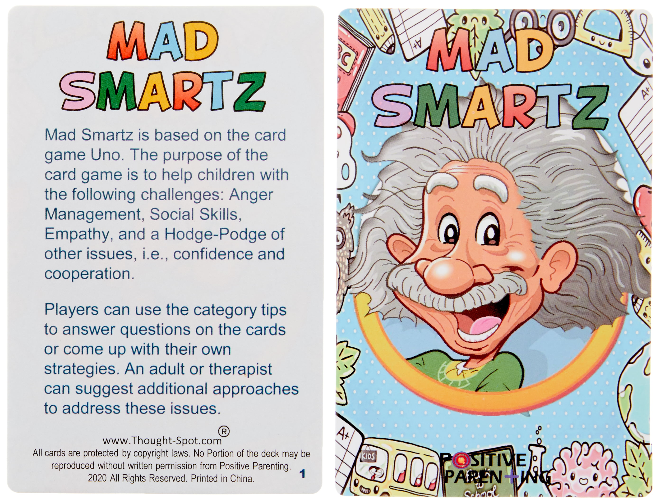 An Interpersonal Skills Card Game for Anger & Emotion Management MAD SMARTZ and Social Skills; Top Educational Learning Resource for Kids & Adults; Fun for School and Therapy; 117 Cards Empathy 