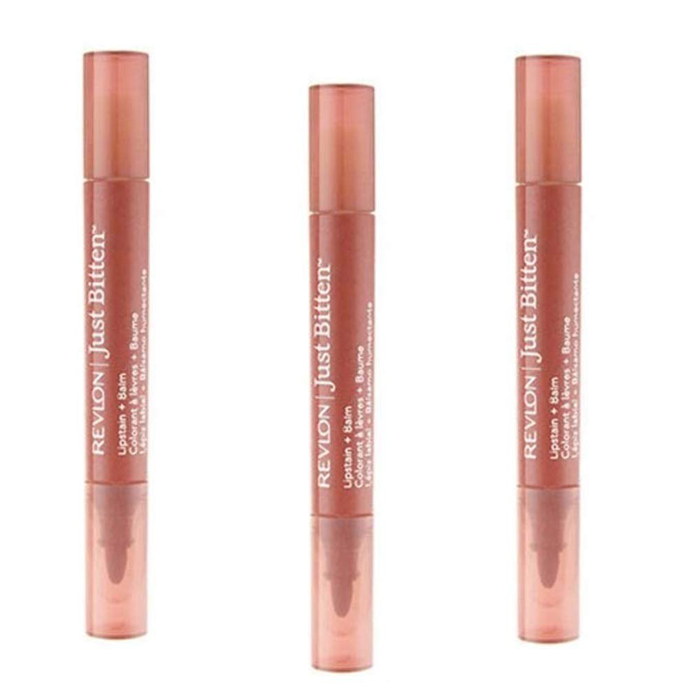 Pack of 3 Revlon Just Bitten Lipstain Plus Balm, Dawn