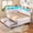 White, variant on Corner Twin Bed Frame with Trundle, LED Storage Headboard, White