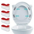 thumbnail image 2 of MultiUse Toilet Seat Pad Set Of 4 Plastic NonSlip Seat Grippers Selfadhesive Toilet Bumpers for Bathroom, 2 of 9