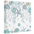 thumbnail image 2 of Ships Next Day Canvas Wall Art 10"x10", Ocean Coastal Wood Framed Canvas Print Painting, Nautical Starfish Conch Seashells Coral Ready to Hang Small Picture Wall Decor for Home Kitchen Nursery Office, 2 of 9