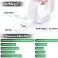 thumbnail image 2 of Double Sided Tape (16.5ft), Multipurpose Removable Clear and Tough Mounting Tape Adhesive, 2 of 4