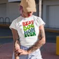 thumbnail image 2 of Best Dog Mom Ever, Groovy Retro Wavy Text Merch Gift, Heather Grey T-Shirt, XL, 2 of 5