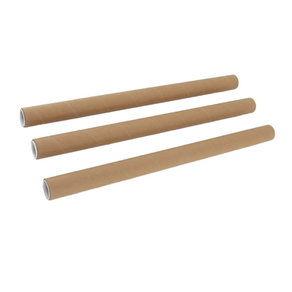 Round Paper Tubes Poster Storage Tubes Mailing Multipurpose Paper Tubes with Plastic Lid for Document Storage