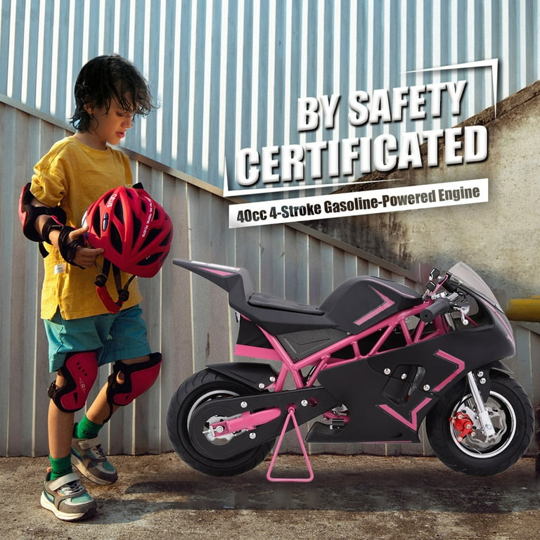 40CC 4 Stroke Kids Mini Gas Pocket Bike Motorcycle Dual Brake Max Speed 20 Mph Max Weight 165 LB Age 8 Walmart