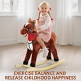 thumbnail image 6 of Interactive Rocking Horse with Sound & Moving Parts, Plush Riding Toy for Kids 1-6 Years, 110lbs Capacity, Eye-Catching Nursery Decor, 6 of 8