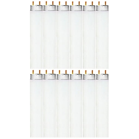 (case of 12) GE 32804 F15T8SP35 Fluorescent T8 Tube 15 watt, 980 lumen,  3500K 18 inch fluorescent tube