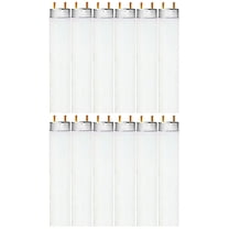 (case of 12) GE 32804 F15T8SP35 Fluorescent T8 Tube 15 watt, 980 lumen, 3500K 18 inch fluorescent tube