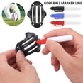 thumbnail image 3 of Golf Ball Line Marker Golf Ball Marker Line Drawing Alignment Tool with 3 Color Pens for Better Alignment Putting 3 Line Golf Ball Line Liner Stencil for Outdoor Golf Training, 3 of 7