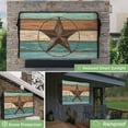 thumbnail image 2 of Outdoor TV Cover 48 to 50 Inches, Country Star Retro Tear Wooden Board Waterproof and Weatherproof TV Cover with Remote Control Pocket, Flat Screen TV Cover Protector for Outside TV, 2 of 6