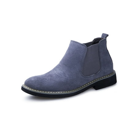 

Ritualay Mens Chelsea Boots Slip On Dress Boot Comfort Ankle Booties Non-Slip Fashion Office Work Casual Gray 8.5