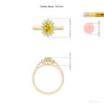 thumbnail image 5 of ANGARA Princess Diana Inspired Lab Grown Yellow Diamond Ring with Halo for Women in 14K Yellow Gold (Size-7x5mm| Clarity-VS) | Anniversary, Jewelry Gift for Women | Lab-Grown Yellow Diamond Ring, 5 of 7
