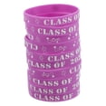 thumbnail image 6 of GOOHOCHY Graduation Wristbands Purple Silicone 10Pcs 2.8X2.8X0.5In, 6 of 8