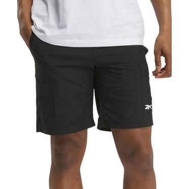 Reebok Men Regular fit Cargo Shorts Large / 9 Black Solid