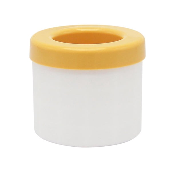 Molde de silicona para cubitos de hielo, cubo de hielo cilíndrico con tapa, utensilios de cocina (amarillo)