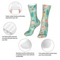 thumbnail image 3 of Cauagu Elephant and Flowers Pattern Fun Novelty Crew Socks,Casual Athletic Socks Neutral Socks Cozy Crew Socks Christmas Gift, 3 of 7