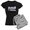 With Gray Camo Pant, variant on CafePress - Retired Principal Gift - Women's Short Sleeve Print T-Shirt and Pants Dark Cotton Pajama Set