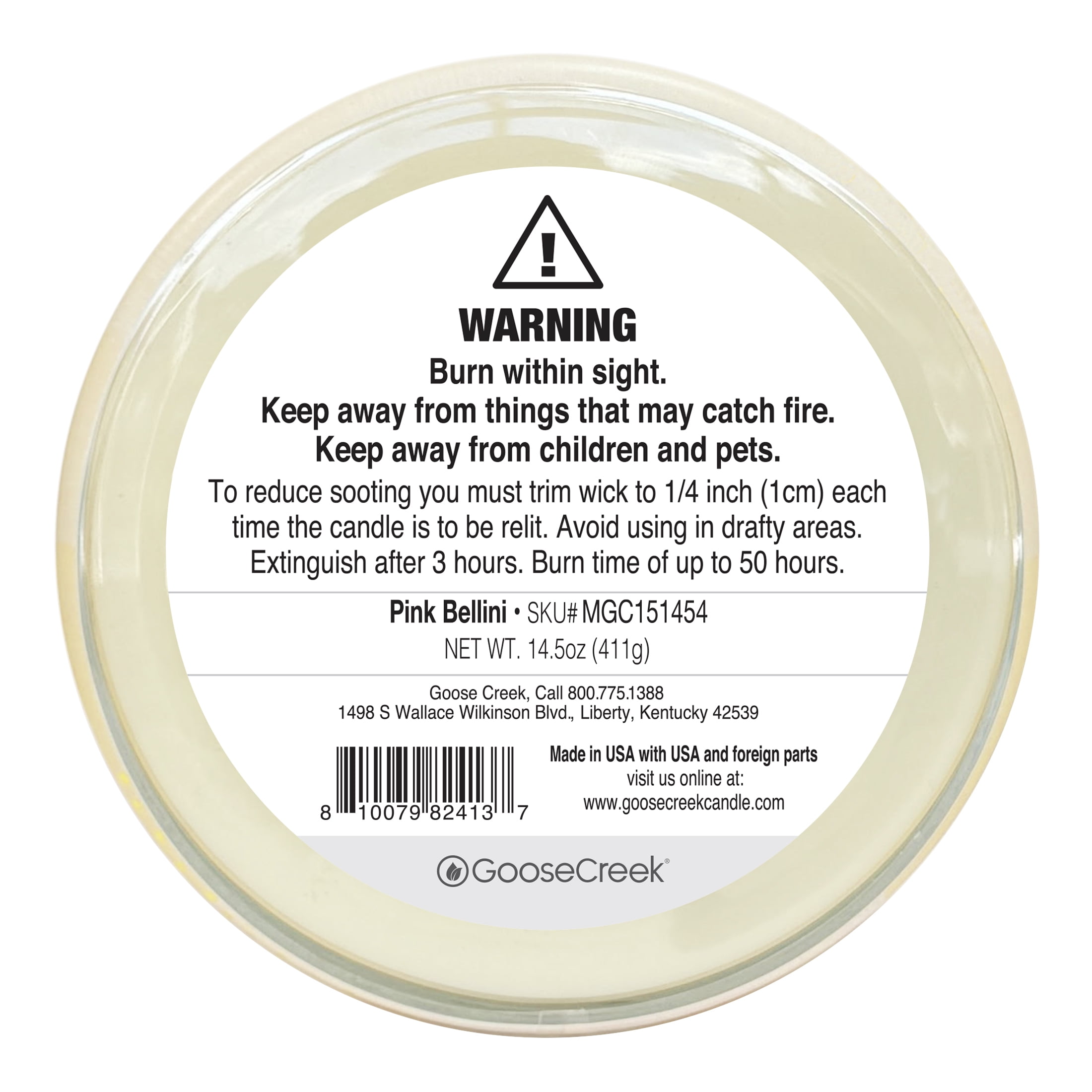 (4 pack) Goose Creek 3-Wick Pink Bellini Scented Jar Candle, 14.5oz.