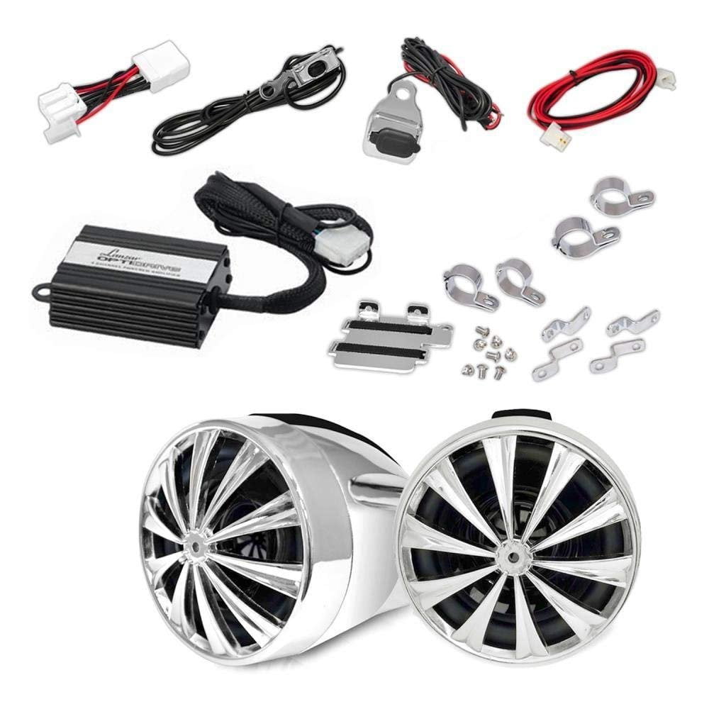 Pyle Motorcycle Bluetooth Speakers, Compatibe with Apple iPod Input and