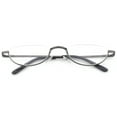 thumbnail image 3 of Half Rim Moon Shape Metal Frame Spring Hinge Reading Glasses for Men for Women, Reading Glasses + 1.50, 3 of 3