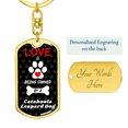 thumbnail image 3 of Catahoula Leopard Dog Stainless Steel or 18k Gold Premium Swivel Dog Tag Keychain, 3 of 16