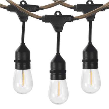 Wiiloke Outdoor 20 ft. Plug-in 10 S14 Bulb String Light with multi-Colored Rope Fairy