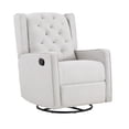thumbnail image 2 of Suite Bebe Bryton Swivel Glider Recliner - Tufted - Woven Gray Fabric, 2 of 9