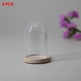 thumbnail image 5 of Maoww 4Pcs Transparent Glass Cloche Dome Container W/ Lid for Decor Office Store, 5 of 5