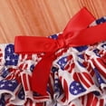 thumbnail image 4 of CAUYDY Toddler Baby Girl 4th of July Outfit Flag Print Short Sleeve Clothes Set Newborn Infant Fourth of July Cute Outfits (Sizes 0-3 Months,White), 4 of 7