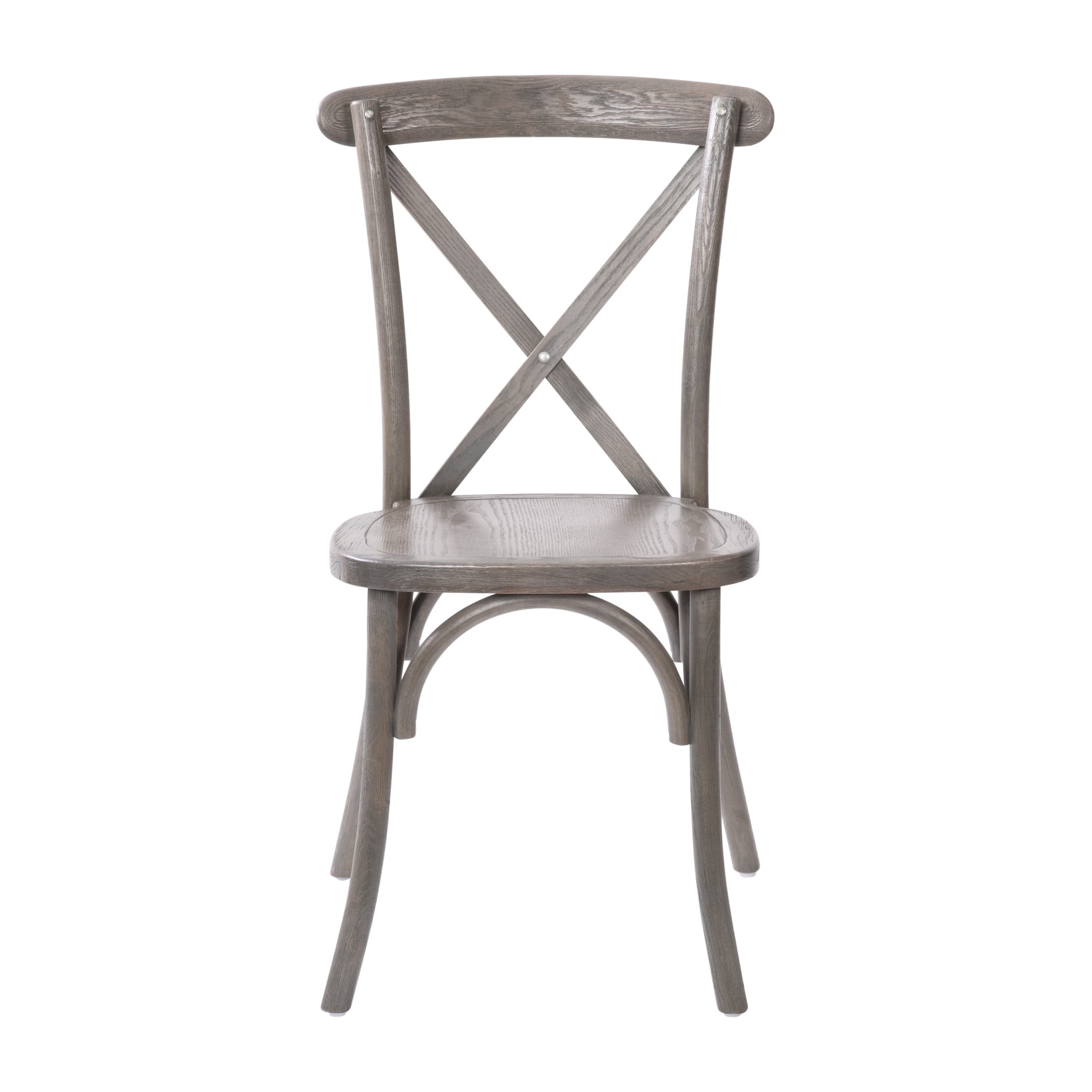 Merrick Lane X-Back Bistro Style Wooden High Back Dining Chair in Grey