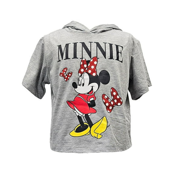 Disney Minnie Mouse Youth Girl's Hooded Fashion Top, XS-L
