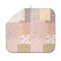Pioneer Flower Floral Print Pattern Dish Drying Mat for Kitchen 1 Pack, Ultra Absorbent Microfiber Dishes Drainer Mats,16"x18"