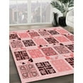 thumbnail image 3 of Ahgly Company Machine Washable Indoor Rectangle Transitional Deep Rose Pink Area Rugs, 8' x 10', 3 of 7