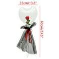 thumbnail image 2 of Luminous Heart Shaped Balloon Rose Bouquet, LED Light Up Transparent Balloons with Flowers, for Birthday Wedding Holiday Decor, 2 of 3