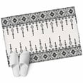 thumbnail image 2 of Black White Boho 2'x3' Washable Rug, Vintage Ethnic Tribe Abstract Art Retro Non-Slip Doormat Area Rugs for Entrance Bathroom Bedsides, StainResistant Carpet for Kitchen Bedroom, Entryway Floor Mat, 2 of 9