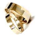 thumbnail image 3 of Pompeii3 Gold Two Tone Matching His Hers Wedding Band Ring Set, 3 of 5
