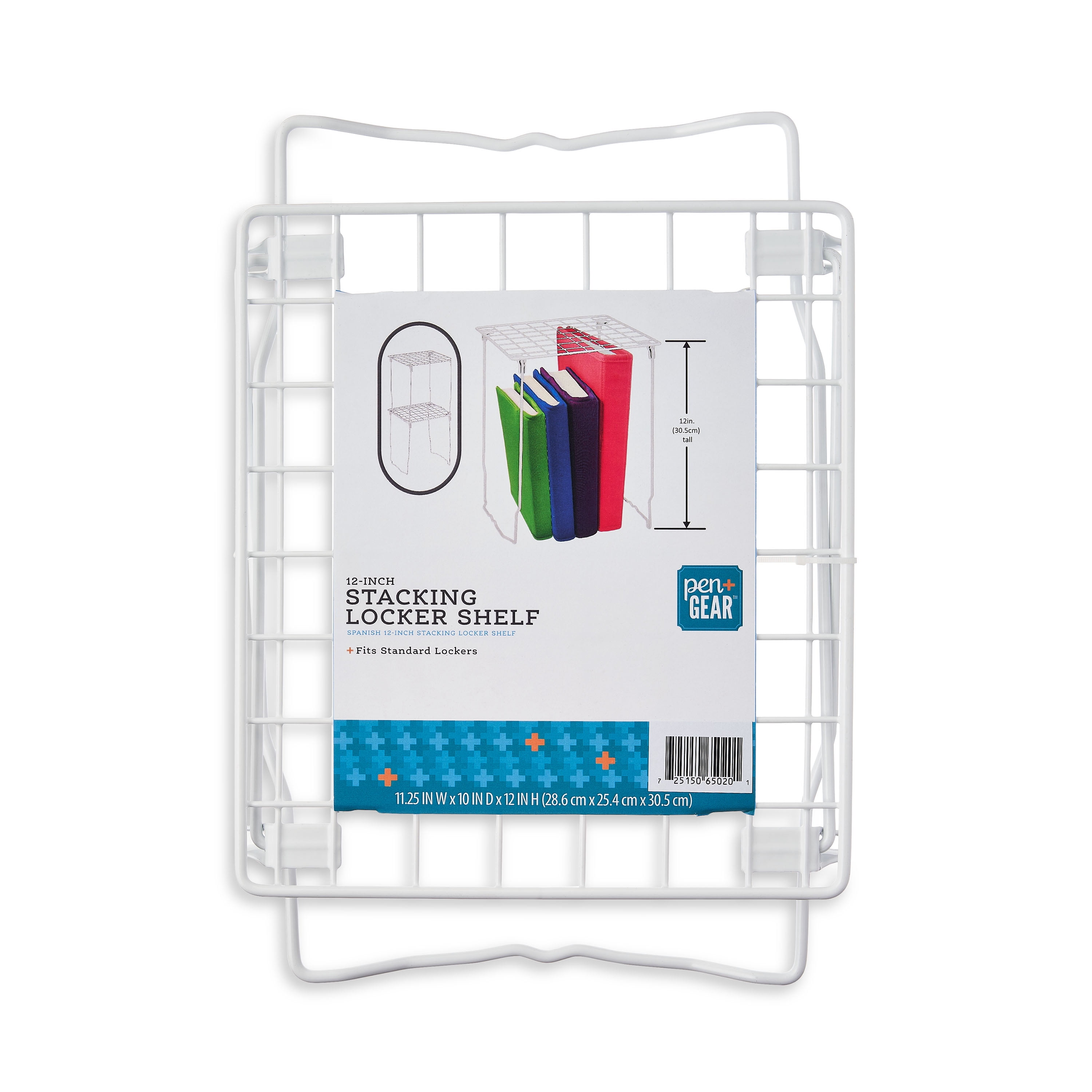 Pen+Gear Student Stacking Locker Shelf, White