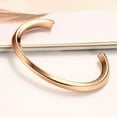 thumbnail image 2 of 18K Rose Gold Plating Twisted Cuff Bangle Bracelet Women Stainless Steel Jewelry, 2 of 6