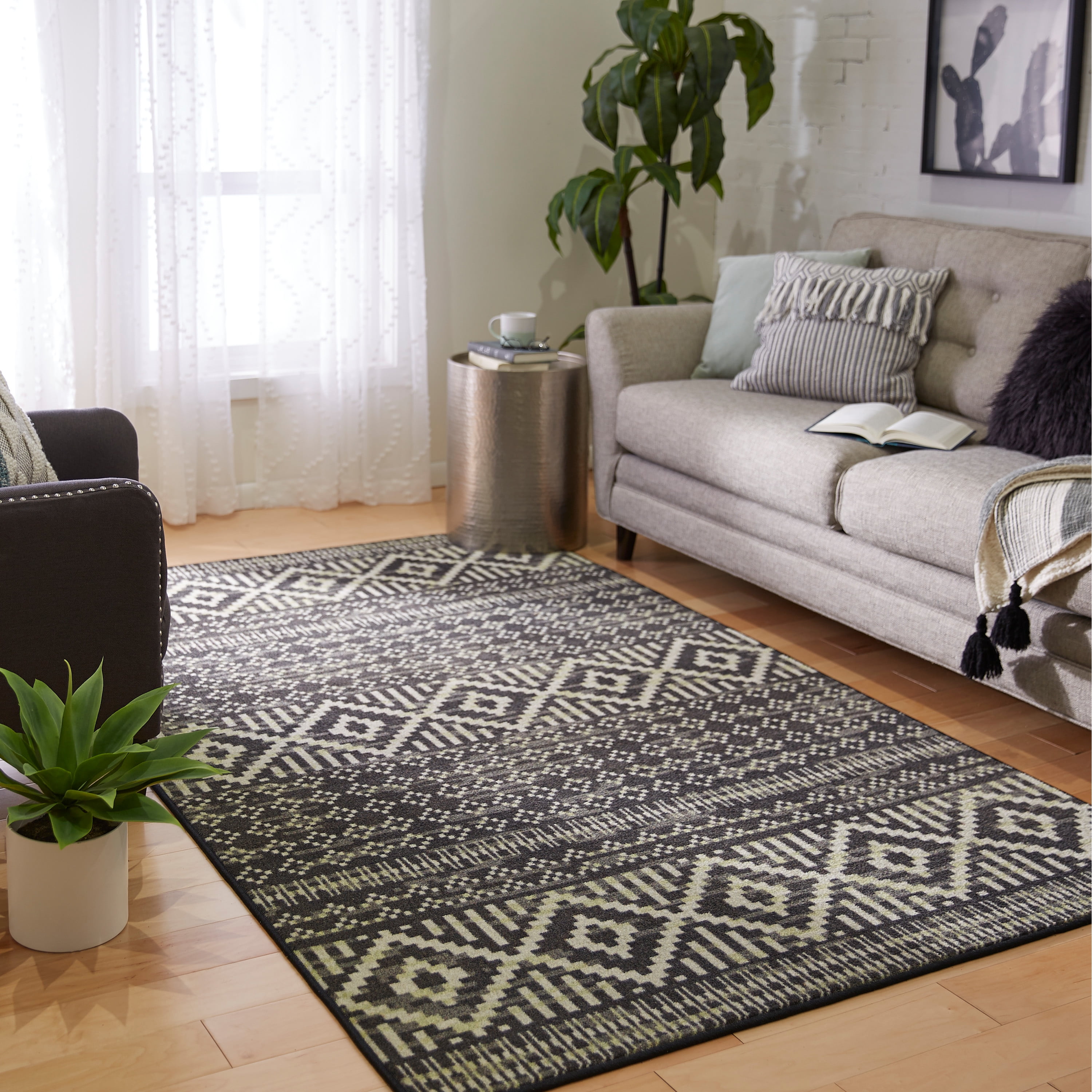 Mohawk Home Prismatic Sono Black Transitional Geometric Moroccan