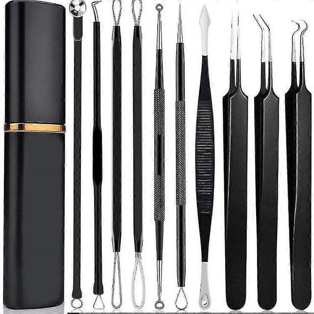 Kit de herramientas para eliminar granos y comedones, 10 piezas, profesional, para eliminar el acné