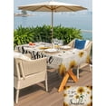 thumbnail image 4 of Vintage Sunflowers Outdoor Tablecloth - 54x80 Inch Rectangle Dining Table Cover, Spring Summer Retro Bees Yellow Floral Waterproof Outdoor Table Cloth with Umbrella Hole & Zipper for Picnic/Patio, 4 of 7