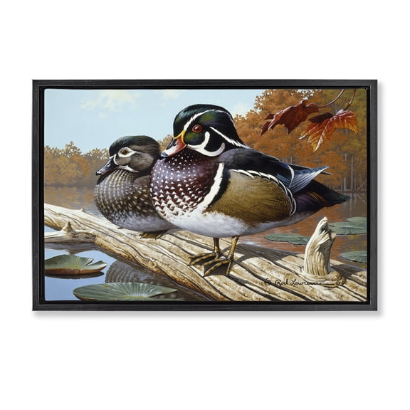 Stupell Industries Coastal Black Floating Frame Canvas Art, 25 x 17, by Rod Lawrence