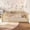 Natural 671, variant on Twin Loft Bed with Storage Shelves and LED Lights, Solid Wood Lower Loft Bed with Full-length Guardrails, No Box Spring Needed, White
