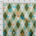 thumbnail image 3 of oneOone Cotton Cambric Dark Green Fabric Check Argyle Floral Sewing Craft Projects Fabric Prints By Yard 42 Inch Wide, 3 of 5