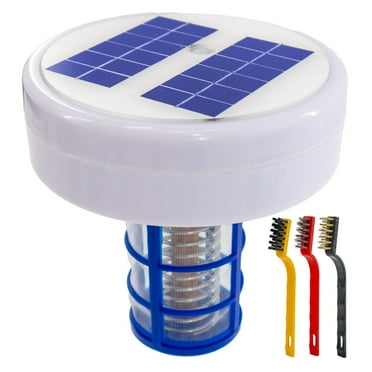 Solar Pool Ionizer - Copper & Steel Anode, Reduces Chlorine & Algae for Swimming Pools